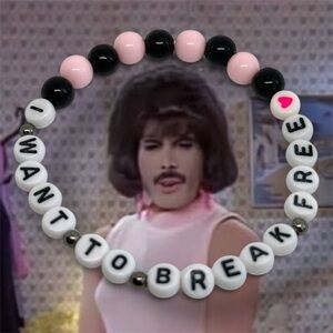 Freddie Mercury QUEEN inspired IWTBF Beaded Bracelet